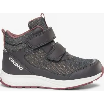 Dětská treková obuv Celoroční bota Viking Bouncy Glitter Mid GTX 2V Charcoal 25