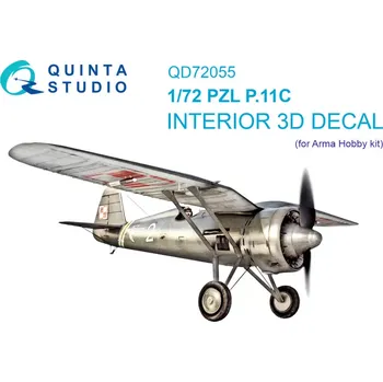 Plastikový model Quinta studio 1/72 PZL P.11? 3D-Print.&col.interior (ARMA)