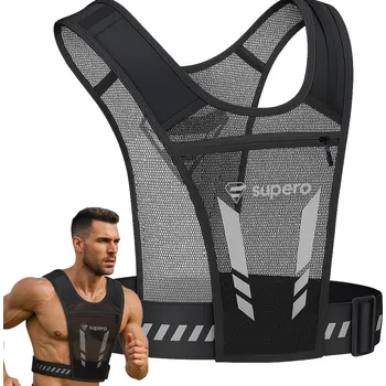 Pánské oblečení Běžecká vesta na kolo s reflexními popruhy a kapsami, lehký batoh