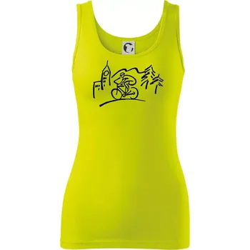 Cyklista na výletě - Dámské tílko - 2XL ( Limetková )