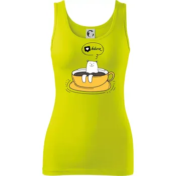 Miluji kávu - Dámské tílko - XS ( Limetková )