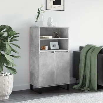 Příborník do zásuvky vidaXL Skříň highboard 60 x 36 x 110 cm kompozitní dřevo [831499] Barva: Betonová šedá