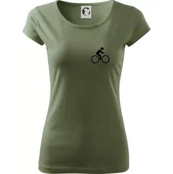 Dámské tričko Cyklistika logo prsa - Dámské triko Pure - XS ( Khaki )