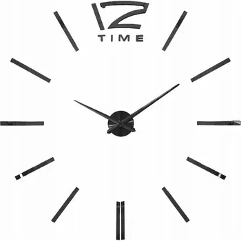 Hodiny ZEGAR ŚCIENNY DIY 3D VELKÉ NALEPovací HODINY NA ZEĎ XL