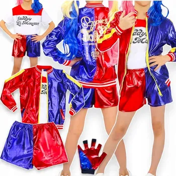 Karnevalový kostým KOSTÝM PŘEVLEK HARLEY QUINN JOKER COSPLAY VELIKOST 140