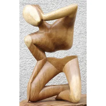 Jóga muž - dřevěná soška 30 cm