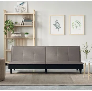 Pohovka vidaXL Rozkládací pohovka textil [351915] Barva: taupe