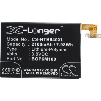 Baterie pro mobilní telefon Baterie Cameron Sino CS-HTB640XL, Li-Polymer, 2100