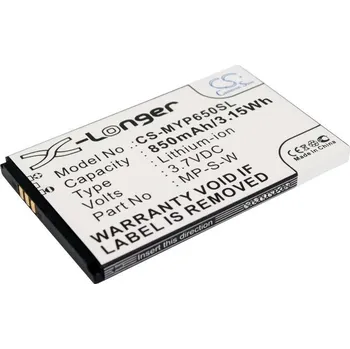 Baterie pro mobilní telefon Baterie Cameron Sino CS-MYP650SL, Li-Ion, 850