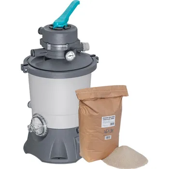 Bestway Standard Evo 3596 l/hod + filtrační písek 25 kg Bazénová filtrace Bestway Standard Evo 3596 l/hod + filtrační písek 25 kg