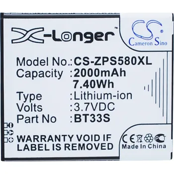 Baterie pro mobilní telefon Baterie Cameron Sino CS-ZPS580XL, Li-Ion, 2000