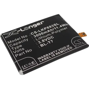 Baterie pro mobilní telefon Baterie Cameron Sino CS-LKP693SL, Li-Polymer, 3000