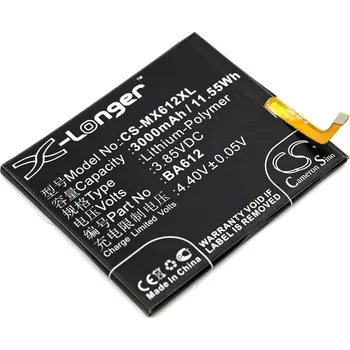 Baterie pro mobilní telefon Baterie Cameron Sino CS-MX612XL, Li-Polymer, 3000