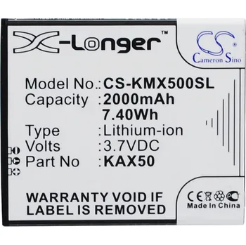 Baterie pro mobilní telefon Baterie Cameron Sino CS-KMX500SL, Li-Ion, 2000
