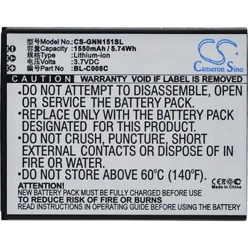 Baterie pro mobilní telefon Baterie Cameron Sino CS-GNN151SL, Li-Ion, 1550