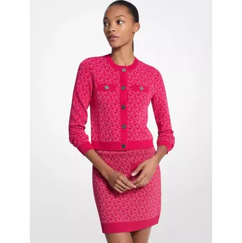 Michael Kors dámský kabátek Logo Jacquard růžový S