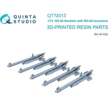 Plastikový model Quinta studio 1/72 RS-82 Rockets with RO-82 launchers, 10 pcs.