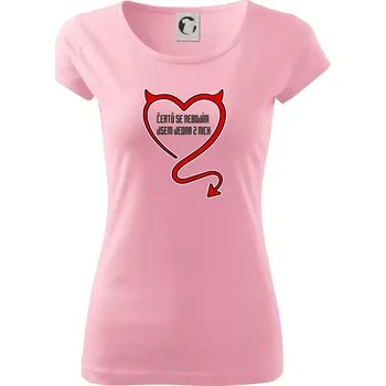 Dámské tričko Čertů se nebojím, jsem jedna z nich - Dámské triko Pure - XS ( Růžová )