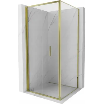 SKLÁDACÍ SPRCHOVÝ KOUT MEXEN EXO 90x90 CM ZLATÝ