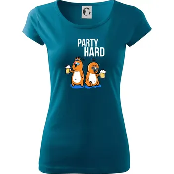 Dámské tričko Party hard ptáci - Dámské triko Pure - S ( Petrolejová )