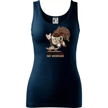 Dámské tričko No cofee no workee - Dámské tílko - XL ( Námořní modrá (velmi tmavá - téměř černá) )