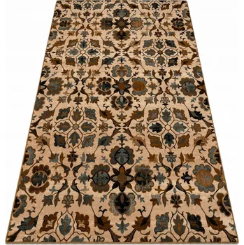 Koberec Koberec DO OBÝVÁKU vlněný OMEGA AMALFI květiny hnědý VZOR 235x350 cm