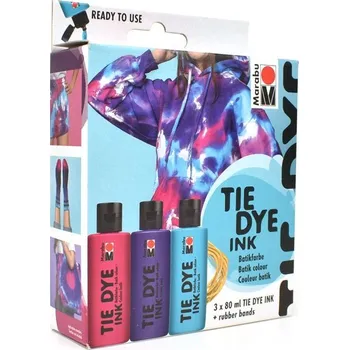 Speciální výtvarná barva Marabu batikovací sada, trend, 3 x 80 ml