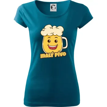 Dámské tričko Malý pívo - Dámské triko Pure - L ( Petrolejová )