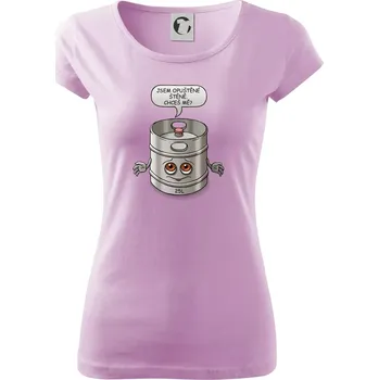 Dámské tričko Opuštěné štěně - sud (Hana-creative) - Dámské triko Pure - XS ( Orchid )