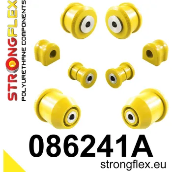 Silentblok nápravy 086241A: Strongflex Sada silentbloků přední nápravy a zadního nosníku varianta SPORT 22mm