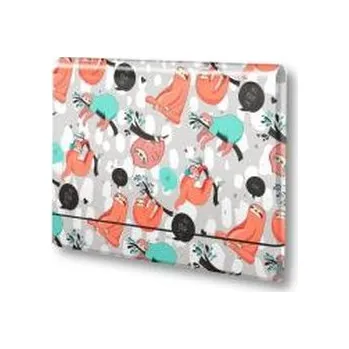 Set školních potřeb Teczka łamana A4 na gumkę Leniwce PENMATE