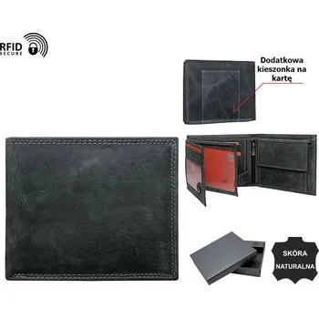 Peněženka Cedar Pánská kožená peněženka Kouame černá One size