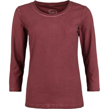 Dámské tričko Tričko s dlouhým rukávem z RED by EMP - Basic tričko s 3/4 rukávy - Ženy - bordová