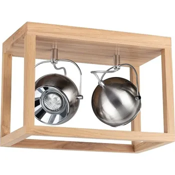 Bodové svítidlo Spot-Light 5227274 - LED Stropní svítidlo ROY 2xGU10/5W/230V matný dub