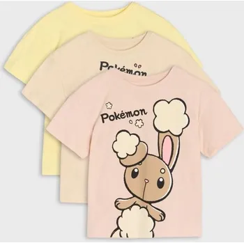 Sinsay - Sada 3 triček Pokémon - žlutá - 097GA-11X - 097GA-11X-98