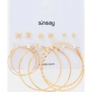 Šperk Sinsay - Sada 6 párů náušnic - zlatá - 032EK-GLD - 032EK-GLD-ONE