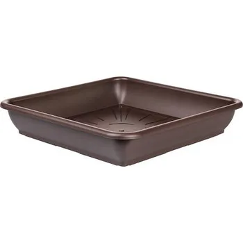 Podmiska Quattro miska pod květináč hnědá délka 20 cm