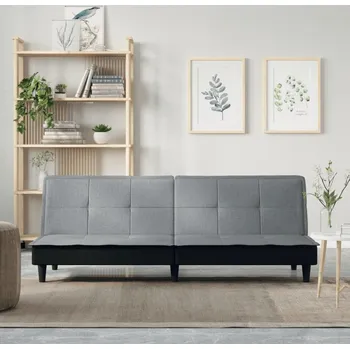 Pohovka vidaXL Rozkládací pohovka textil [351915] Barva: světle šedá