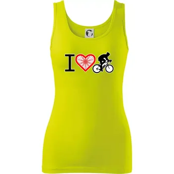 Dámské tričko I love cycles výplet - Dámské tílko - L ( Limetková )