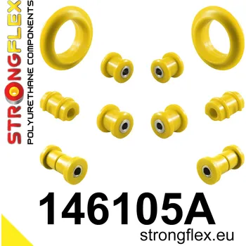 Silentblok nápravy 146105A: Strongflex Sada silentbloků předního zavěšení a zadního nosníku varianta SPORT 23mm