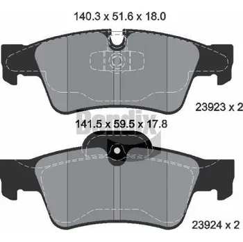 Brzdová destička Sada brzdových destiček, kotoučová brzda BENDIX Braking BPD1592