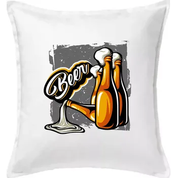 Polštář Beer lahve - Polštář 50x50 - 50x50 - Pouze potah ( Bílá )