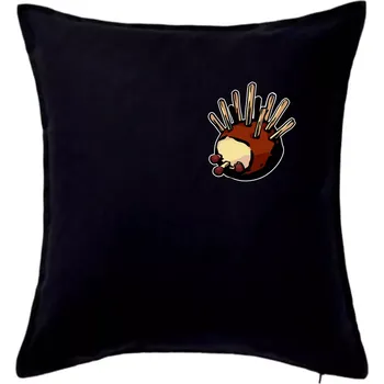 Polštář Kaštanový ježeček - prso - Polštář 50x50 - 50x50 - Pouze potah ( Černá )