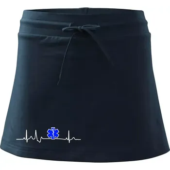 Dámská sukně EKG rescue modrá hvězda - Sportovní sukně - two in one - S ( Námořní modrá (velmi tmavá - téměř černá) )