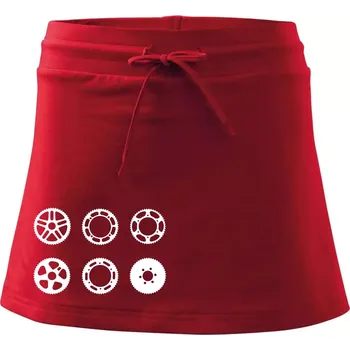 Dámská sukně Cyklo Převodníky - Sportovní sukně - two in one - M ( Červená )