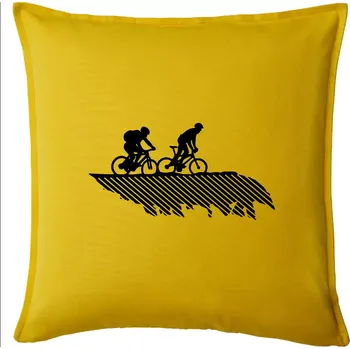 Polštář Cyclo duo - Polštář 50x50 - 50x50 - Pouze potah ( Žlutá )