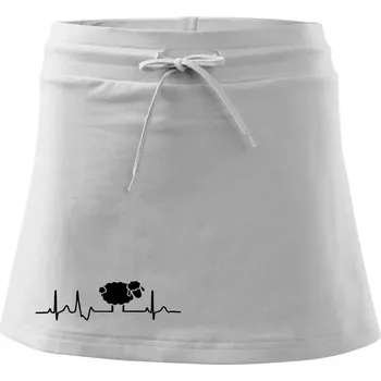 Dámská sukně EKG černá ovečka - Sportovní sukně - two in one - S ( Bílá )