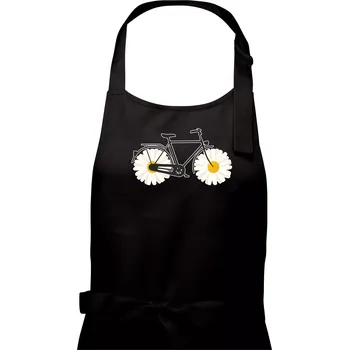 Kuchyňská zástěra Kolo kopretina - Pánská zástěra na vaření - Univerzální velikost ( Černá )