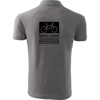 Pánská košile Bike lane - Polokošile pánská Pique Polo 203 - 5XL ( Tmavě šedý melír )