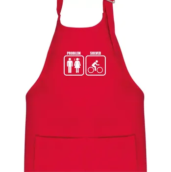 Kuchyňská zástěra Problém - Kolo - Dětská zástěra na vaření - Univerzální velikost ( Červená )